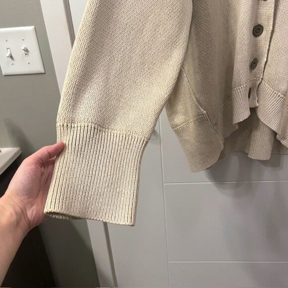 Free People Oversized Button Front Chamomile Cardigan Medium Neutral - Picture 6 of 16